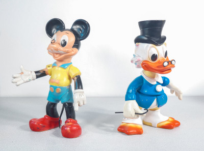 Gruppo di personaggi Disney in gomma, LEDRAPLASTIC. Osoppo, Anni 60
