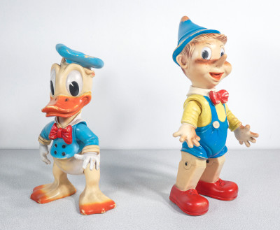 Gruppo di personaggi Disney in gomma, LEDRAPLASTIC. Osoppo, Anni 60