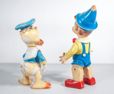 Gruppo di personaggi Disney in gomma, LEDRAPLASTIC. Osoppo, Anni 60