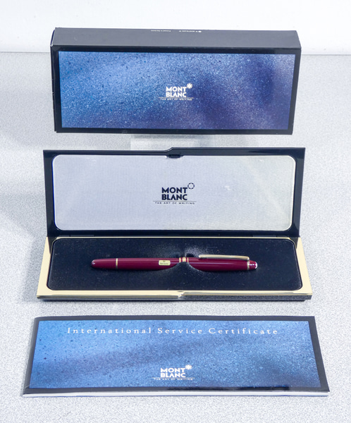 Penna stilografica MONTBLANC Meisterstück rosso bordeaux, n° MC198933. Pennino M. Confezione originale. Germania