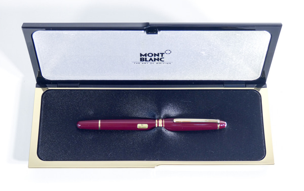 Penna stilografica MONTBLANC Meisterstück rosso bordeaux, n° MC198933. Pennino M. Confezione originale. Germania