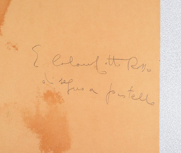 Quadro di Enrico COLOMBOTTO ROSSO Ritratto, pastello su carta. Italia, Anni 70