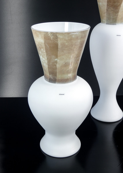 Collezione di vasi Re, Regina, Principe in vetro soffiato di Murano, design Rodolfo DORDONI per VENINI. Murano, 2007