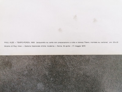 Manifesto della mostra di Paul KLEE, Galleria Nazionale d