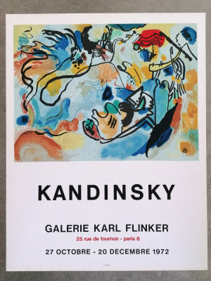 Manifesto della mostra di Wassily KANDINSKY, Galerie Karl Flinker Parigi, 1972 