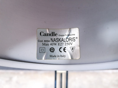 Lampada da tavolo di design NASKA LORIS versione cromata. Candle / Fontana Arte Italia