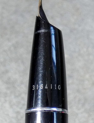 Penna stilografica AURORA 888P Duo-Cart corpo nero. Torino, Italia, Anni 60