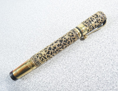 Penna stilografica WATERMAN Ideal Safety - laminata in oro 18 kr. USA, Anni 10