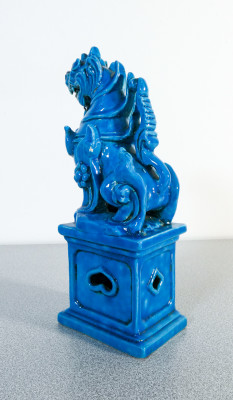 Leone Guardiano, ShiShi, Cane Foo in ceramica smaltata. Cina, Novecento