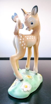 Statuina in ceramica LENCI Bambi. Scultura di Domenico COGNO. Italia, Anni 40/50