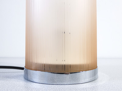Lampada da tavolo Boletus design Paolo VENINI. Vetro soffiato inciso. Italia, Anni 60
