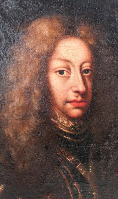 Ritratto di CARLO EMANUELE II di Savoia in olio su tela. Piemonte, Secondo Seicento