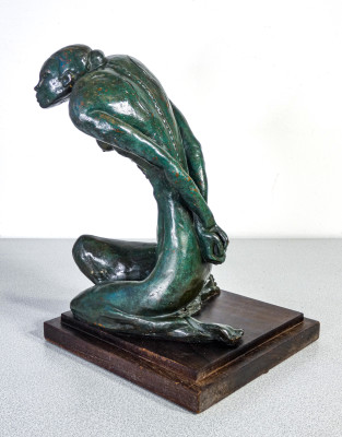 Scultura in bronzo di Yves REVELLI (1898-1971) Schiava africana. Francia, Novecento