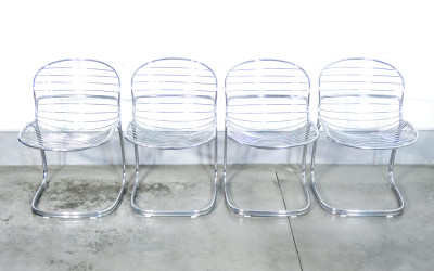 Set di quattro sedie Sabrina, design Gastone RINALDI per RIMA. Italia, Anni 50