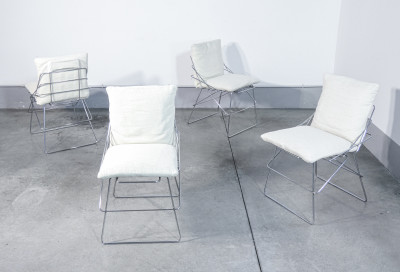 Set di quattro sedie Sof Sof originali, design Enzo MARI per DRIADE. Italia, Anni 70