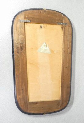 Specchio da parete, design Pietro CHIESA per FONTANA ARTE Luigi Fontana, in cristallo Galvanit. Italia, Anni 50