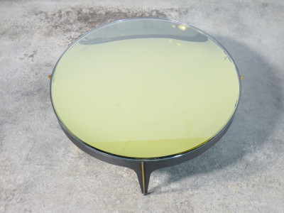 Tavolino 1774, design Max INGRAND per FONTANA ARTE, versione oro. Italia, 1958