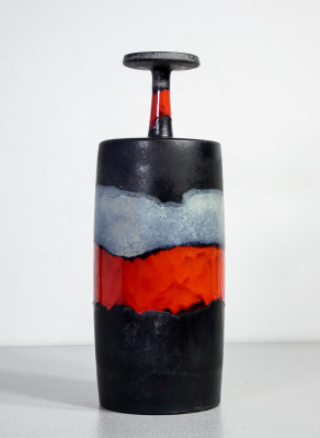 Vaso in ceramica smaltata, design Otello ROSA per SAN POLO Venezia. Italia, Anni 50