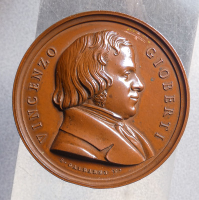 Medaglia coniata a ricordo di Vincenzo Gioberti (1801-1852). Torino, prob. 1852