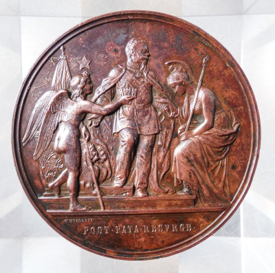 ?? MEDAGLIA VITTORIO EMANUELE II TRASLAZIONE CAPITALE A ROMA 1871 CARLO MOSCETTI