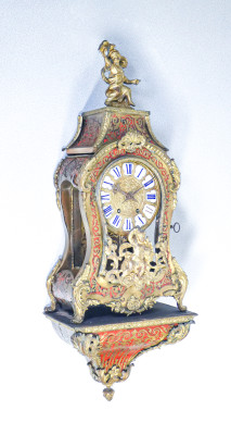 Orologio a pendolo Boulle con mensola, in stile Luigi XIV, movimento Japy Fr. Francia, Ottocento