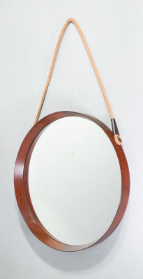 Specchio di design attribuito a Uno & Östen KRISTIANSSON per Luxus. Svezia, Anni 50