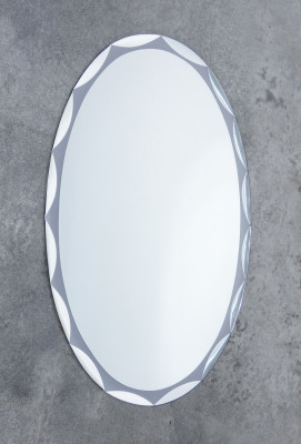 Specchio da parete, design Metalvetro Galvorame. Siena Italia, 1970