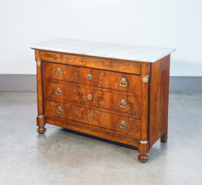 ?? ANTICO COMÒ IMPERO ORIGINALE EPOCA PRIMO 1800 LEGNO PIUMA NOCE PIANO MARMO