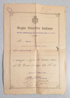 Medaglie e Documenti di un Tenente dei Carabinieri Reali. Prima Guerra Mondiale. Italia, Primo Novecento