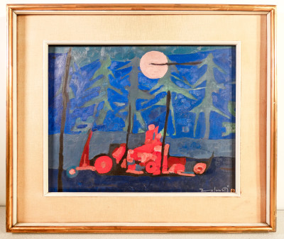 ?? QUADRO FIRMATO FRANCESCO CASORATI PAVAROLO PINETA 1959 DIPINTO OLIO TELA