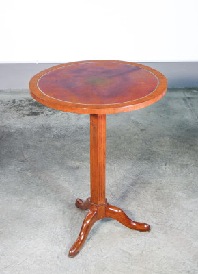 ?? ANTICO TAVOLINO DI SERVIZIO GUERIDON A VELA LEGNO NOCE PIANO TONDO 1800