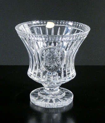 ?? VASO CENTROTAVOLA COPPA CRISTALLO DI BOEMIA BOHEMIA EPOCA 1900 CRYSTAL GOBLET