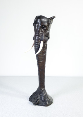 ?? VASO ELEFANTE SCULTURA LOUIS LOISEAU-ROUSSEAU BRONZO EPOCA ART DECÒ PRIMO 900