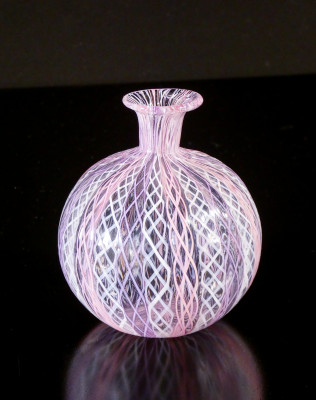 ?? VASO VASETTO VETRO SOFFIATO MURANO ZANFIRICO A CANNE VENICE GLASS ART EPOCA