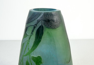 Vaso in vetro firmato Émile GALLÉ Art Nouveau. Francia, Secondo Ottocento