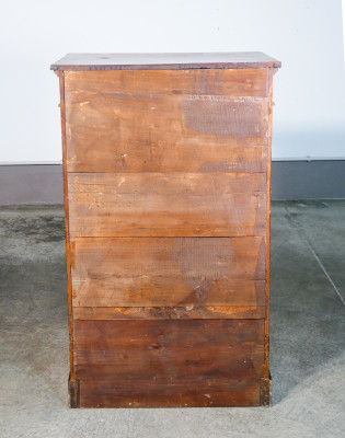Credenza Luigi XVI in legno di ciliegio e piano in noce, con dettagli ebanizzati. Secondo Ottocento