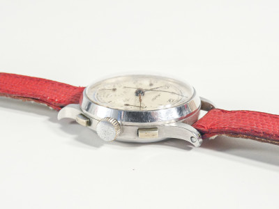 Cronografo da polso MINERVA, calibro Valjoux 71. Svizzera, Anni 40