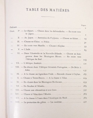 Mes chasses dans les cinq parties du Monde, di NIEDIECK Paul. Francia, 1907