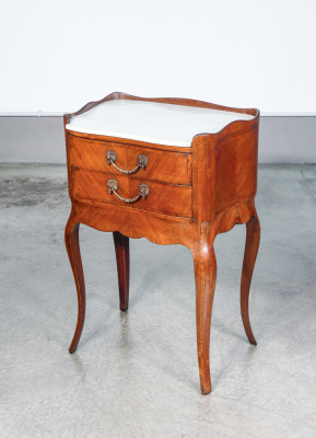 ?? ANTICO MOBILE SERVIZIO LUIGI XV ORIGINALE 1700 LEGNO COMODINO TAVOLINO NOTTE
