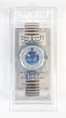 ?? OROLOGIO SWATCH AUTOMATIC MAY DAY SAN106 1994 NUOVO CONFEZIONE ORIGINALE