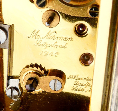 Orologio Officier con custodia da viaggio. Matthew NORMAN. Svizzera, Novecento