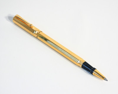 Penna stilografica e penna a sfera MONTEGRAPPA Reminiscence in argento vermeil astucci originali. Italia, Anni 80
