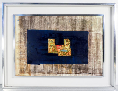 ?? QUADRO EZIO GRIBAUDO LOGOGRIFO COLORATO EPOCA 1966 OPERA RILIEVO POLIMATERICO