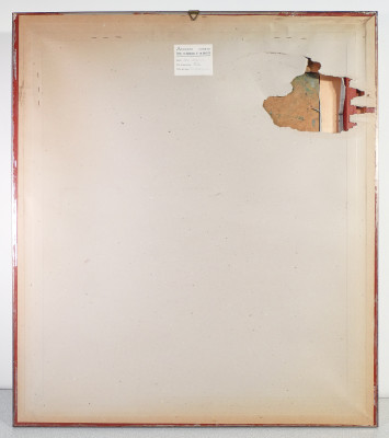 Dipinto a olio firmato Eros BONAMINI, Composizione. Italia, 1974