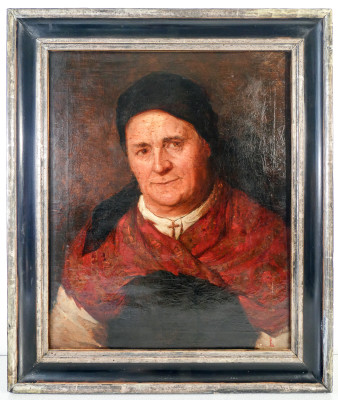 ?? QUADRO RITRATTO DIPINTO OLIO TELA SILVESTRO LEGA 1800 FIRMATO MONOGRAMMA SL