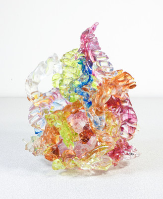 ?? SCULTURA CORAL DESIGN RENE ROUBICEK VETRO SOFFIATO CECOSLOVACCHIA 1960S