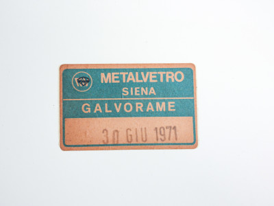Specchio da parete, design Metalvetro Galvorame. Siena Italia, 1970