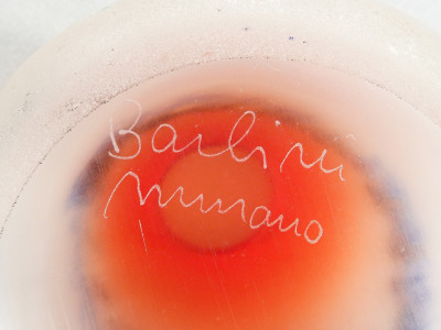 Vaso della serie Scavo in vetro sonoro soffiato, design Alfredo BARBINI. Murano, Anni 70