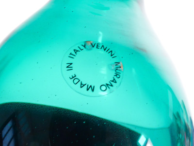 Vaso in vetro soffiato A Fasce Orizzontali design Fulvio BIANCONI per VENINI. Murano, 1987