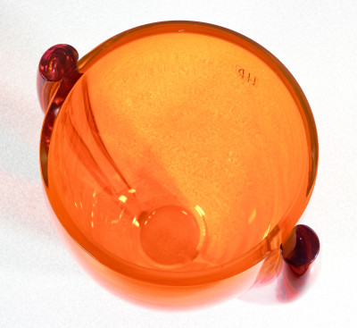 Vaso in vetro soffiato, design Marcello FURLAN per LIP. Murano, Anni 90